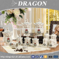 Home decorative european style white ceramic large canister sets